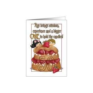  50th Birthday Card   Humour   Cake Card Toys & Games