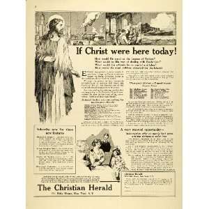  1919 Ad Christian Herald Publication Jesus Christ 
