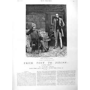  1884 ILLUSTRATION STORY FROM POST FINISH MEN OFFICE