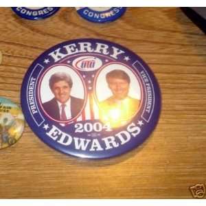  Campaign Pin Pinback Button Political Badge Kerry 3 