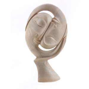   Yin Yang Wood Mask~Contemporary Art~Abstract Carving