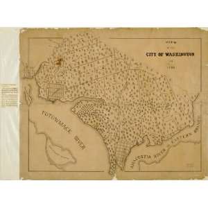 1860 map of Land grants, Washington, DC