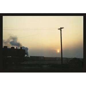   Vintage Art Chicago & North Western Railyard   19897 4