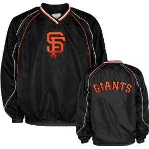 San Francisco Giants V Neck Pullover Black Jacket  Sports 