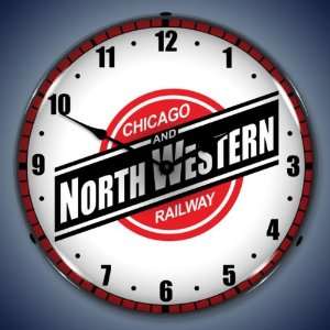  Chicago North Western Railroad Lighted Clock Everything 