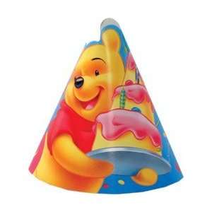 Party2u Winnie the Pooh Birthday hat cone pack of 6  