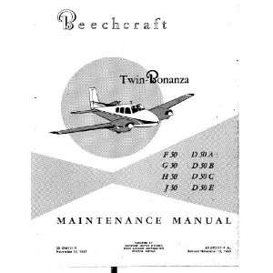  Beechcraft D 50 A Aircraft Maintenance Manual Beechcraft Books