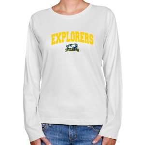NCAA La Salle Explorers Ladies Logo Arch Long Sleeve Classic Fit T 
