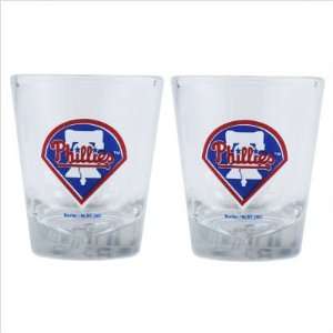 Boelter BOBBPHISH MLB Shot Glass Cup (2 Pack)   Philadelphia Phillies