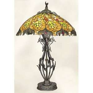  Twisting Flower Base Tiffany Table Lamp