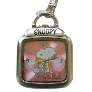  Snoopy Pink Face Pocketwatch   Peanuts Pocket Watch Toys & Games