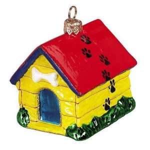  Dog House Glass Ornament