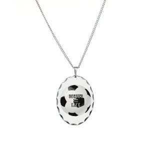    Necklace Oval Charm Soccer Equals Life Artsmith Inc Jewelry