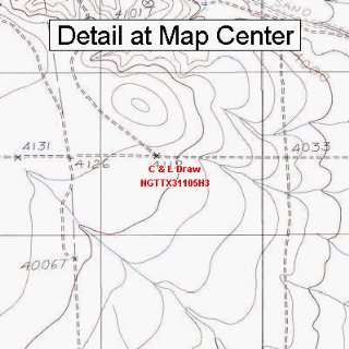   Topographic Quadrangle Map   C & L Draw, Texas (Folded/Waterproof