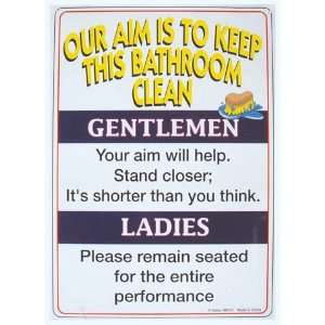  Bathroom Rules Tin Sign 11 X 8 