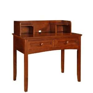  Youth Writing Desk with Hutch in Cinnamon Finish 