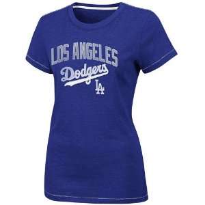   Dodgers Ladies Royal Blue Win Win Fashion T shirt