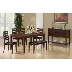  Dining Table with Extendible Leaf in Dark Espresso