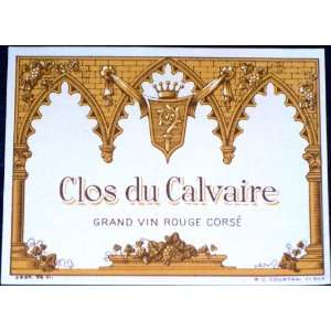   Memorial? Clos du Calvaire (Wine) Label, 1930s 