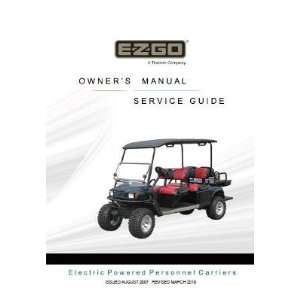  EZGO 607260 2007 Owners Manual and Service Guide for Electric 