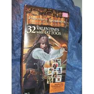   Dead Men Tell No Tales 32 Valentines with Tattoos Toys & Games