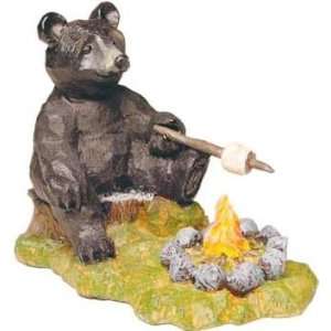   Cooking Marshmallows Over Campfire Collectible Figurine 4.25 Home