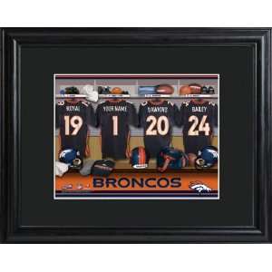   Locker Print w/ Frame   Denver Broncos   