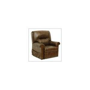   Leather Touch Power Lift Chaise Recliner in Tobacco