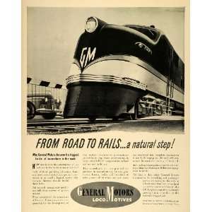  1941 Ad General Motors Locomotive WWII War Production 