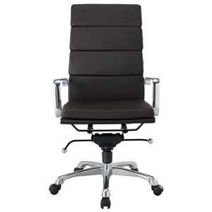  City High Back Conference Office Chair in Brown Vinyl 