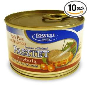 Lowell Foods Pork Pate with Onions, 5.6400 Ounce (Pack of 10)