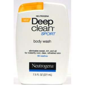 Neutrogena Deep Clean Sport Body Wash, 7.5 Oz (Pack of 2 