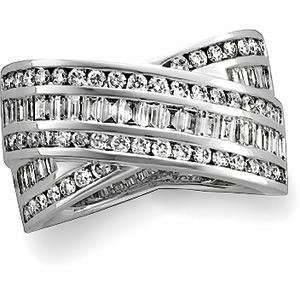  Pave Diamond Anniversary Rings (0.75 Ct. tw.) in Platinum 