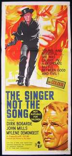 THE SINGER NOT THE SONG 1961 Dirk Bogarde VINTAGE daybill Movie poster 