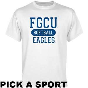  Florida Gulf Coast Eagles White Custom Sport T shirt 