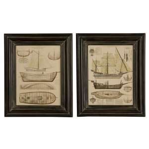   Small Antique Ship Plan I II   S/2 Art Painting41506