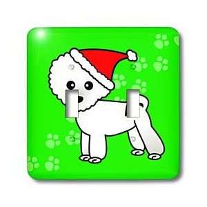 Janna Salak Designs Dogs   Cute Bichon Frise Green Paw Background with 