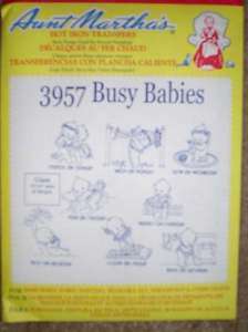 NEW EMBROIDERY IRON TRANSFER PATTERNS BUSY BABIES BABY  