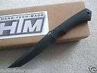 HTM Randall King Tactical Black Fixed Blade Knife 99895 Tanto Plain 