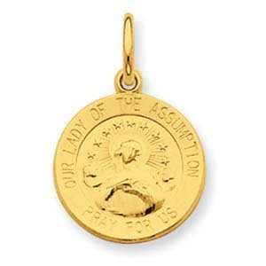  Silver & 24k Gold  plated Our Lady of the Assumption Medal Jewelry