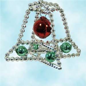  1993 Czech Republic Radko Beaded Star Bell Reited Collectible Glass 