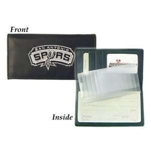  San Antonio Spurs Embroidered Leather Checkbook Cover 