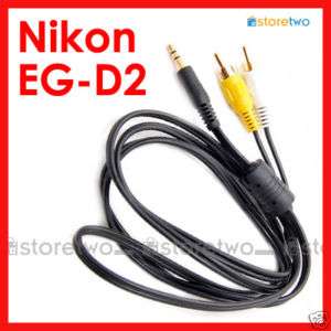 Audio Video AV Cable fits Nikon D90 D80 D3S D300S EG D2  