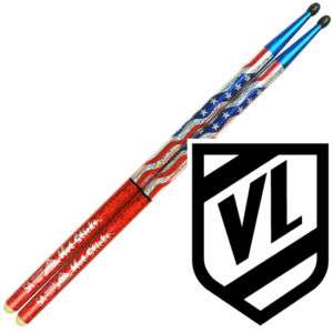 HOT STICKS American Flag 5A Nylon Tip Drum Sticks 1pr  