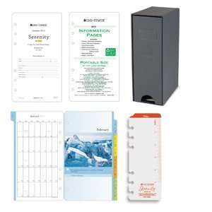  Day Timer Serenity 2 Page Per Week Portable Refill with Storage 