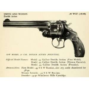  1948 Print .44 WCF Smith Wesson Double Action Frontier Revolver 