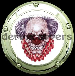 Evil Clown Harley Davidson Derby Cover Capper Custom Insert by 