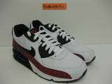 302519 103] NIKE AIR MAX 90 LEATHER White black red 8  