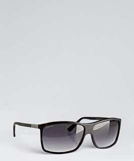 Gucci matte dark havana tortoise square sunglasses