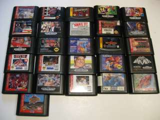   OF 26 DIFFERENT SEGA GENESIS GAMES / 13 NON SPORTS & 13 SPORTS GAMES A